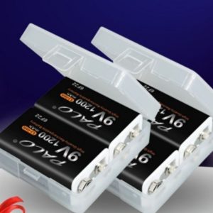 Бокс кейс коробочка футляр 2 шт. для 4 батареек, аккумуляторов Palo 9V