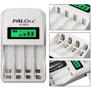 Зарядное устройство Palo с ЖК-дисплеем для аккумуляторных батареек NI-MH, NI-CD типа батарейки АА, ААА мизинчиковые